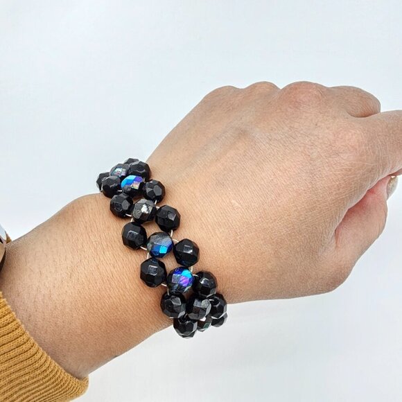 Women's Beaded Bracelet Black, One Size - Picture 2 of 12